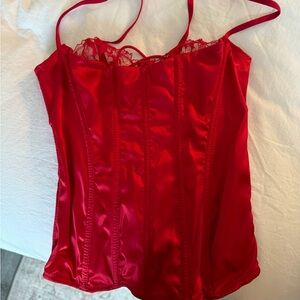 Victoria's Secret Red Satin Corset